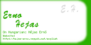 erno hejas business card